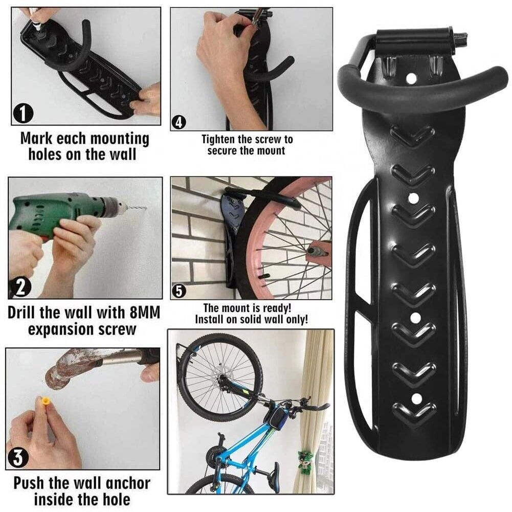 Premium Metal Bicycle Storage Rack Hanger Secure Bike Organizer & Space Saver