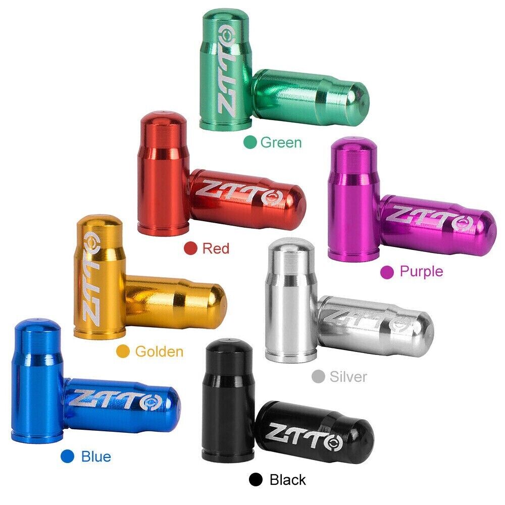 2x Bike Tube Aluminum Valve Caps MTB Road Bicycle Presta Tire Dust Cover