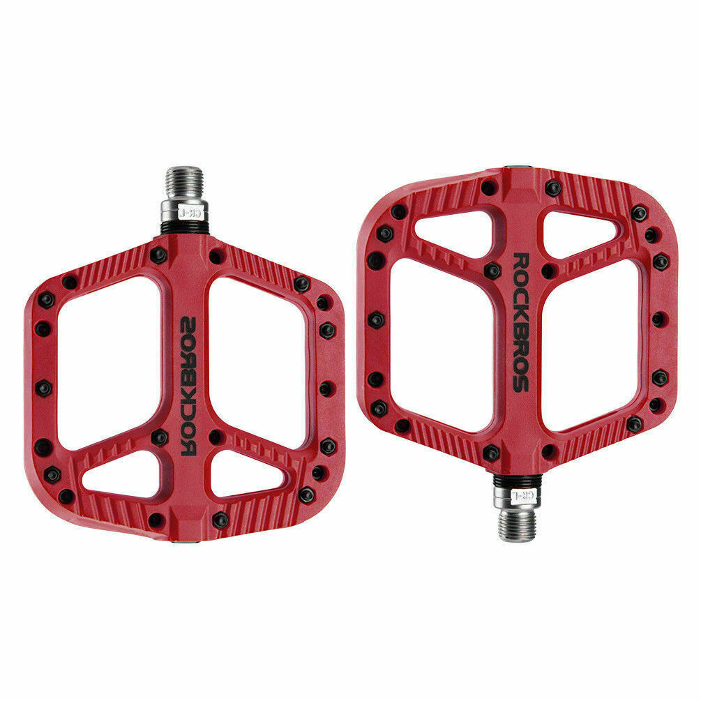 Flat Pedals Studded Platform Nylon 9/16 Road Mtb