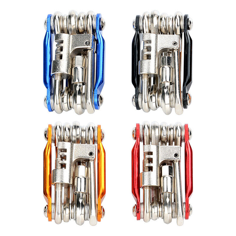 11 in 1 Bicycle Tool Set Bike Multi Repair Kit Hex Wrench Screwdriver Chain Flat