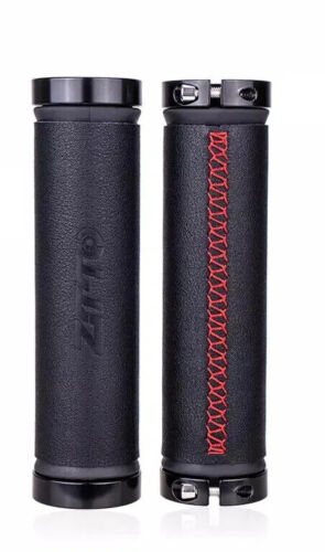 Leather Grips Dual Lock-On Ergo Ergonomic Mountain Bike Road Comfort