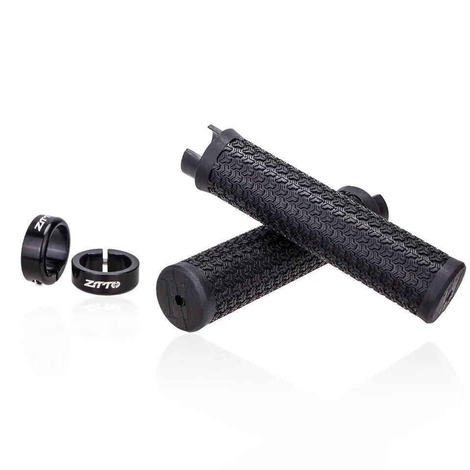 Rubber Grips Lock-On Shock-Proof Anti-Slip Bike Road MTB Comfort