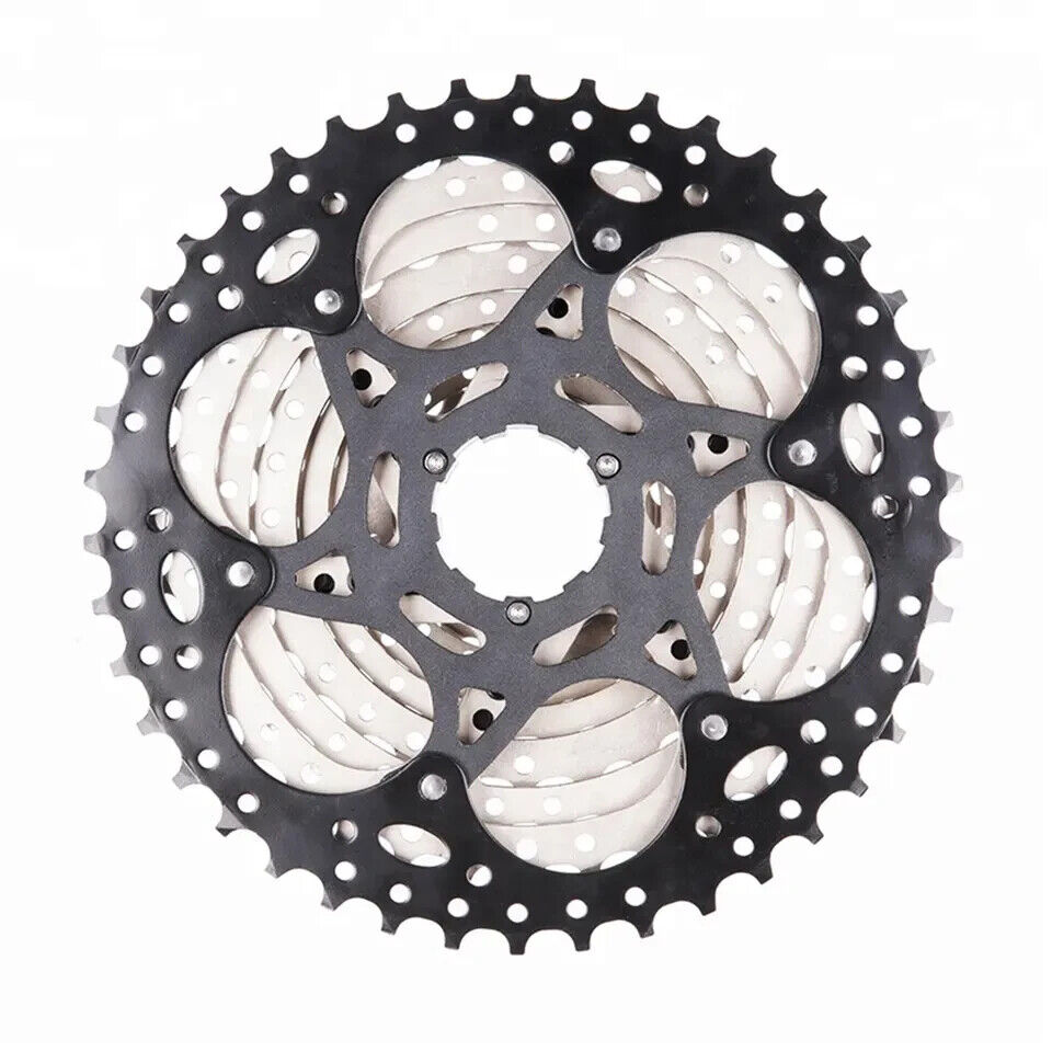 10-Speed Cassette 11-42T - Silver/Black MTB Mountain Bike Freewheel