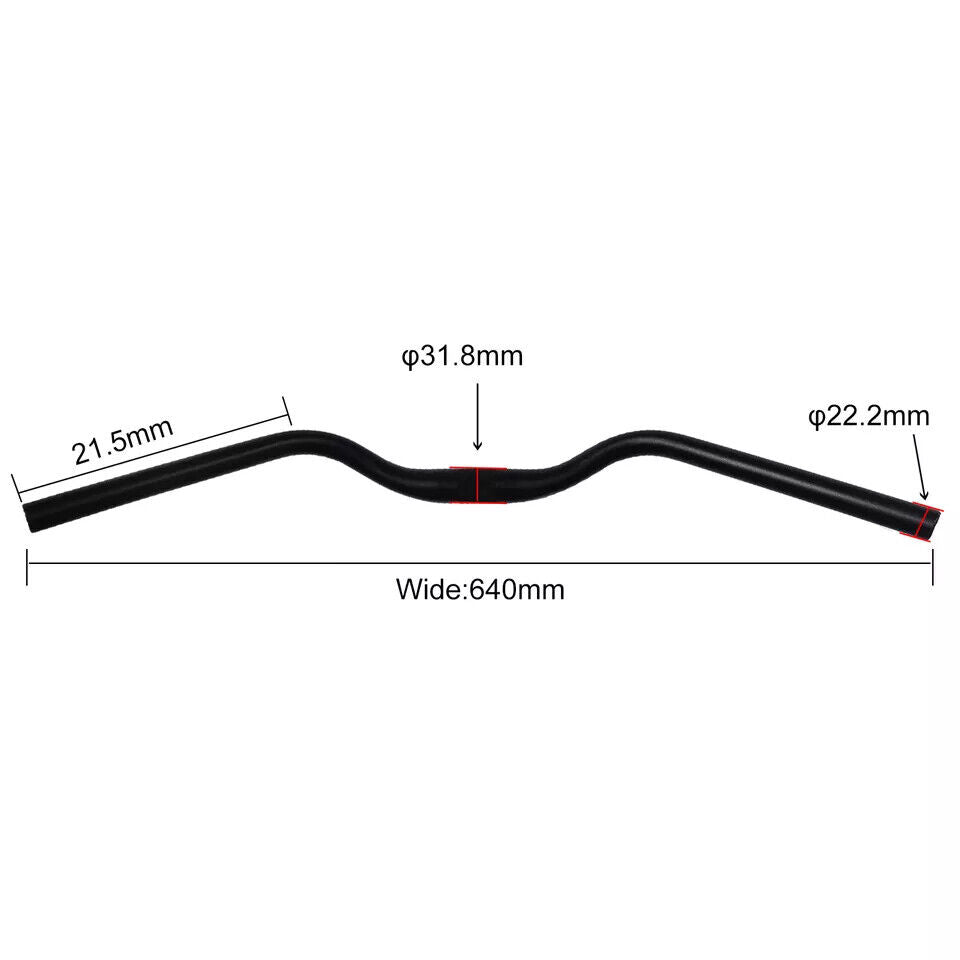 Comfort Riser Stash Bars 31.8mm 640mm Pull-Back