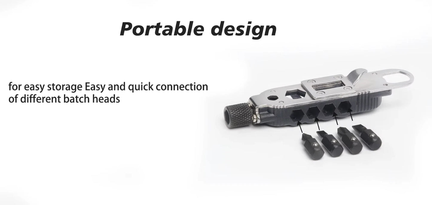 Keychain Multitool - Portable EDC Screwdriver Bottle Opener Hex Wrench