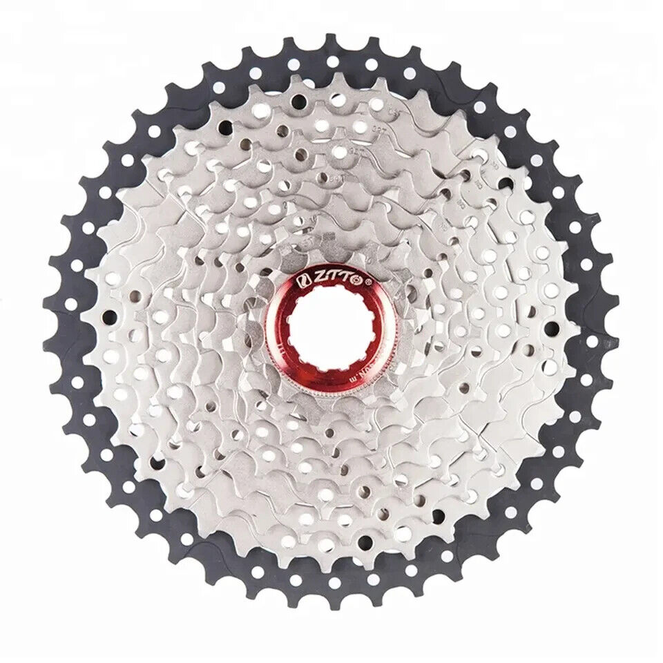 10-Speed Cassette 11-42T - Silver/Black MTB Mountain Bike Freewheel