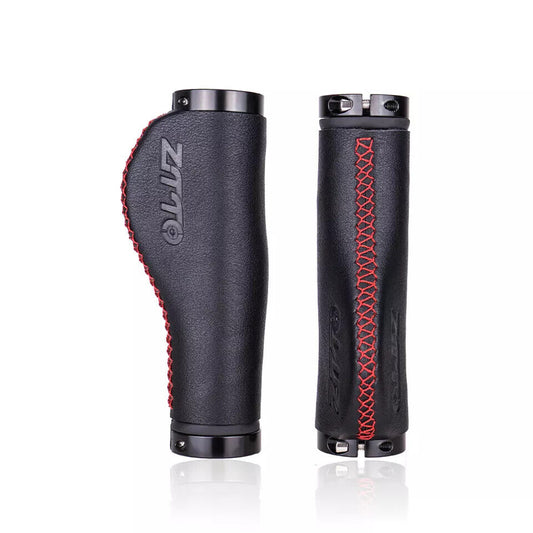 Leather Grips Dual Lock-On Ergo Ergonomic Mountain Bike Road Comfort