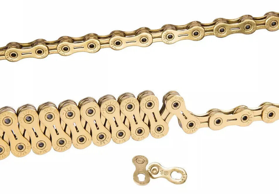 10 Speed Bicycle Chain Gold Road Mtb Mountain Bike Ultralight Chain